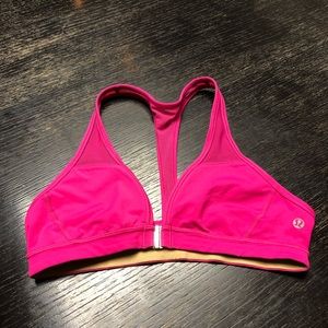 Hot Pink Lululemon sports bra